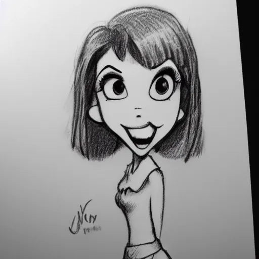 Image similar to milt kahl pencil sketch of victoria justice disney style