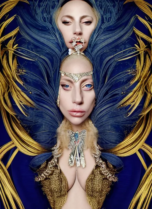 Prompt: lady gaga : : by sandro botticelli : : ornate, dynamic, particulate, rich colors, intricate, elegant, highly detailed, vogue, harper's bazaar art, fashion magazine, smooth, sharp focus, 8 k, octane render,