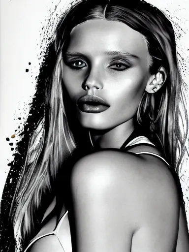 Prompt: portrait of abbey lee by unomoralez