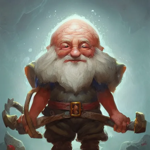Image similar to a detailed portrait of an old gnome wizard, by justin gerard and greg rutkowski, digital art, realistic painting, dnd, character design, trending on artstation