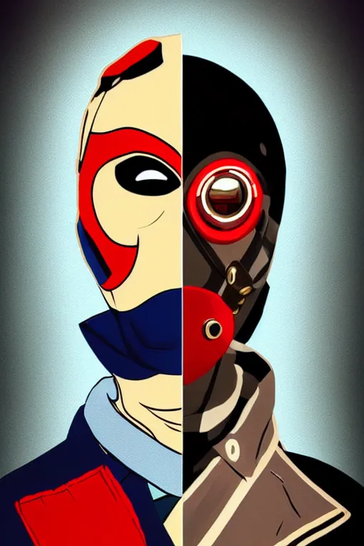 Image similar to masked rider boy. pop art, pixel, bioshock art style, face features, body features, ultra realistic art, digital painting, concept art, smooth, sharp focus, illustration, intricate, without duplication, elegant, confident posse, art by artgerm and richard hamilton and mimmo rottela, kirokaze and paul robertson