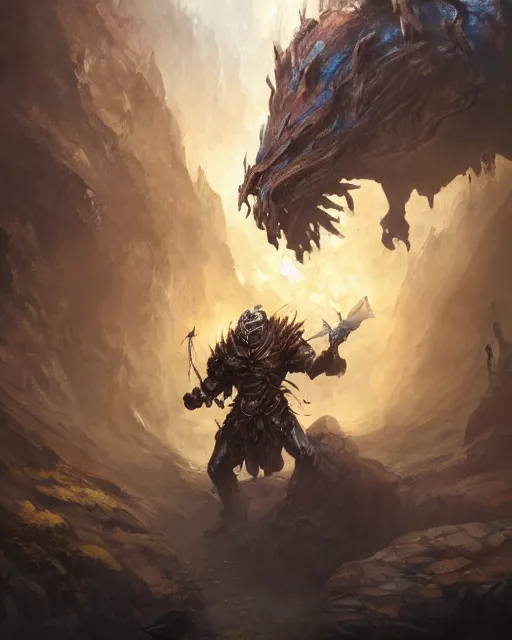 Image similar to Huge Troll warrior in armor, portrait, woodlands, magic the gathering artwork, D&D, fantasy, cinematic lighting, centered, symmetrical, highly detailed, digital painting, artstation, concept art, smooth, sharp focus, illustration, volumetric lighting, epic Composition, 8k, art by Akihiko Yoshida and Greg Rutkowski and Craig Mullins, oil painting, cgsociety