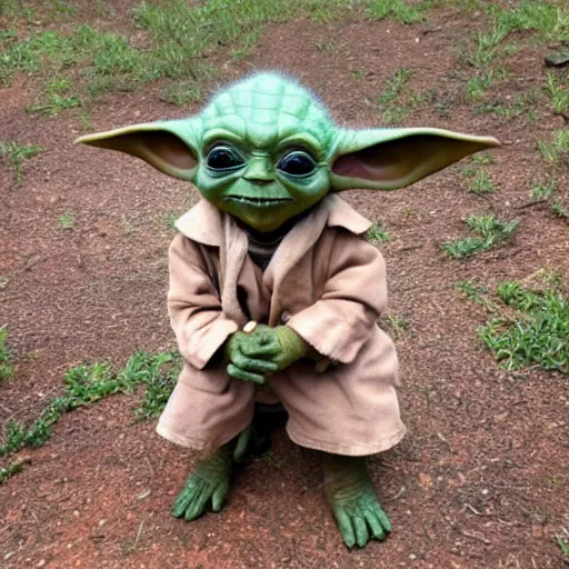 Prompt: australian bushranger baby yoda