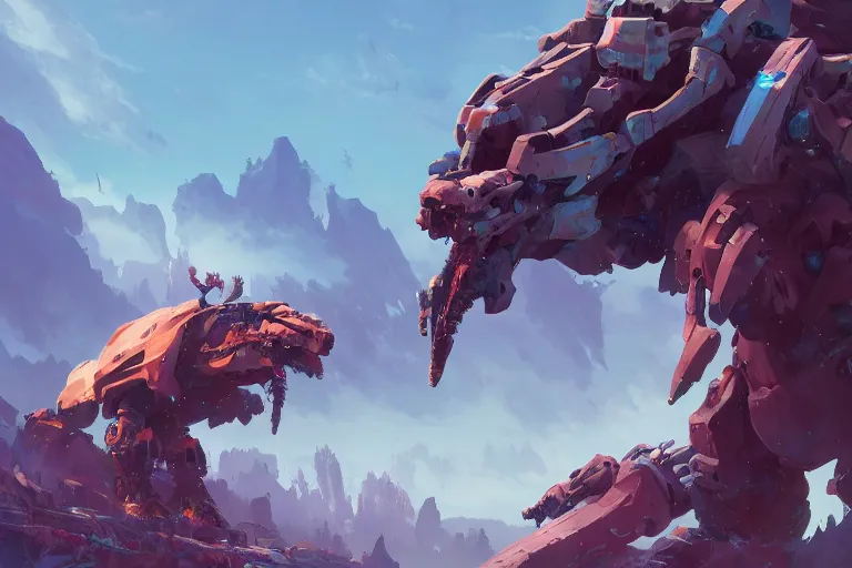 Image similar to tremortusk machine mecha animal beast robot of horizon forbidden west horizon zero dawn bioluminiscence, behance hd by jesper ejsing, by rhads, makoto shinkai and lois van baarle, ilya kuvshinov, rossdraws global illumination