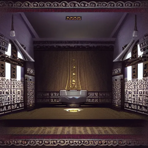 Prompt: Digital art of the throne room Imperial