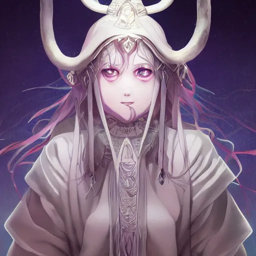 Prompt: portrait of priestess of yog - sothoth, anime fantasy illustration by tomoyuki yamasaki, kyoto studio, madhouse, ufotable, square enix, cinematic lighting, trending on artstation