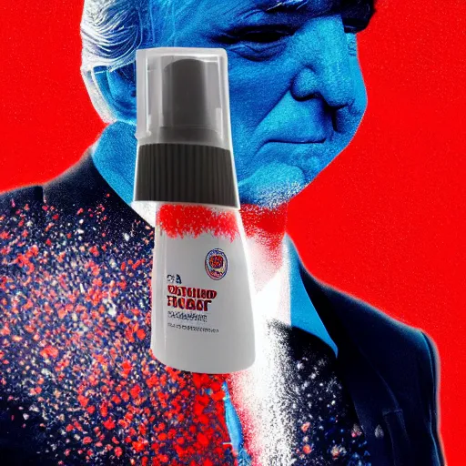 Prompt: donald trump sniffing spray paint