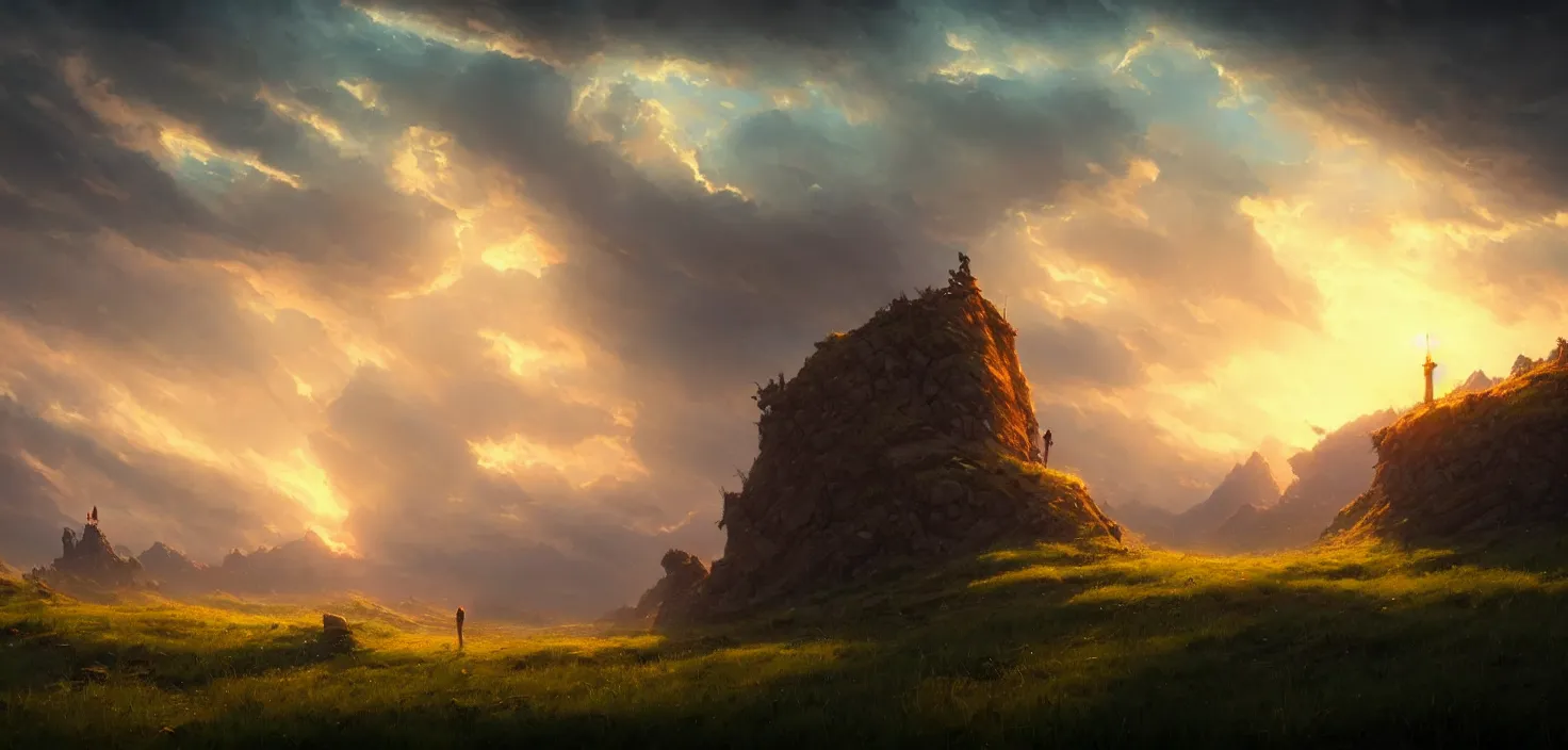 Prompt: nizhny tagil, cinematic view, epic sky, detailed, concept art, low angle, high detail, warm lighting, volumetric, godrays, vivid, beautiful, trending on artstation, by jordan grimmer, huge scene, grass, art greg rutkowski