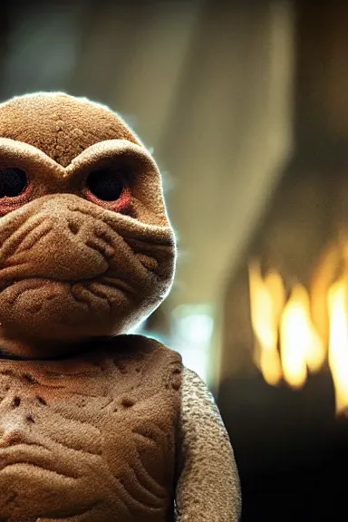 Image similar to very very intricate photorealistic photo of a goomba in an episode of game of thrones, photo is in focus with detailed atmospheric lighting, award - winning details