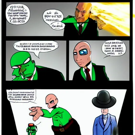 Image similar to agent 4 7 using fiber wire on luigi