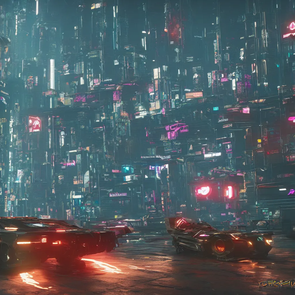 Prompt: Cyberpunk 2077. CP2077. 3840 x 2160. evil cyberdrone, punkdrone, looming drone, hovering drone, deadly drone,