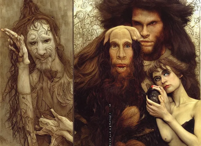 Prompt: jim henson's labyrinth by edgar maxence and caravaggio and michael whelan and delacroix style, artistic