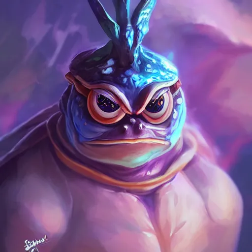 Image similar to anime portrait of a frog as a shaman yedi using dark force to eliminate trump as an anime antagonist by Stanley Artgerm Lau, WLOP, Rossdraws, James Jean, Andrei Riabovitchev, Marc Simonetti, and Sakimichan, trending on artstation