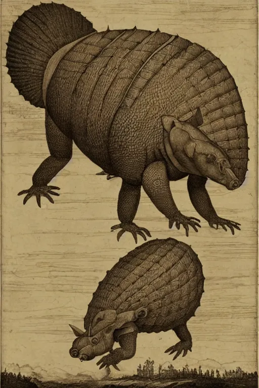 Image similar to big armadillo, renaissance