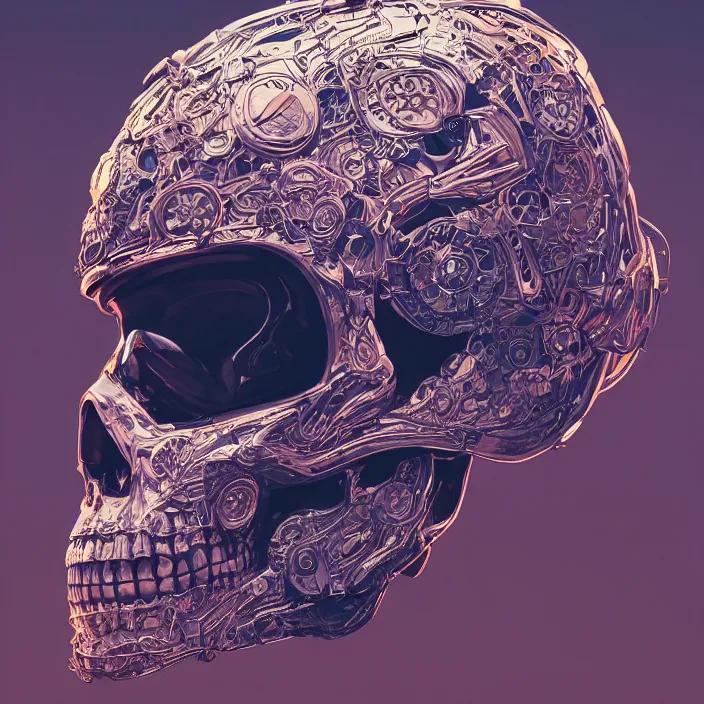 Image similar to portrait of a skull in a racing helmet. intricate abstract. intricate artwork. by Tooth Wu, wlop, beeple, dan mumford. octane render, trending on artstation, greg rutkowski very coherent symmetrical artwork. cinematic, hyper realism, high detail, octane render, 8k, iridescent accents