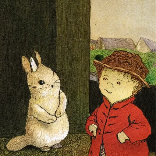 Prompt: portrait of xalvin and homes, detailed, by beatrix potter