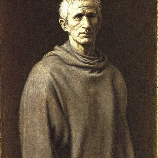 Image similar to A realistic portrait of Julius Caesar by Henri Fantin-Latour,