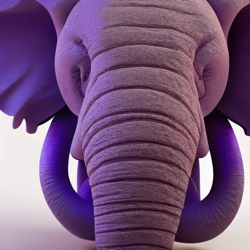 Image similar to realistic purple elephant global illumination