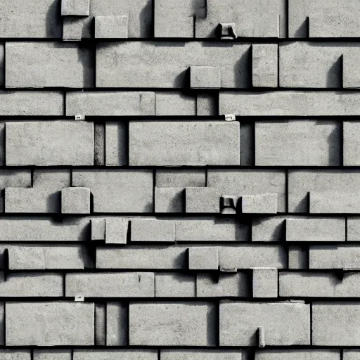 Prompt: brutalist concrete wall, tiling game texture