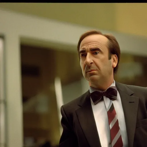 Image similar to still of saul goodman in a martin scorsese movie, 8 0 mm film