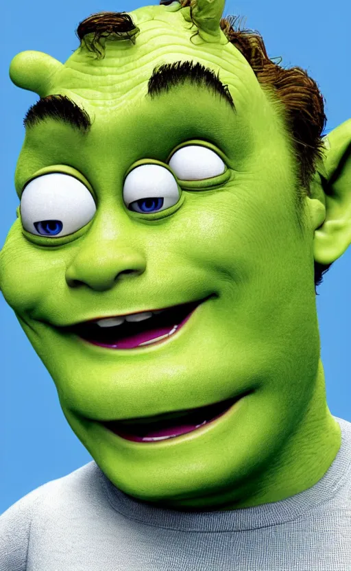 Image similar to elon musk mutates in shrek as a result of a bio - experiment, photorealistic, photo, realistic, 8 k, hdr, high quality, high resolution, detailed, 8 k quality, 8 k resolution