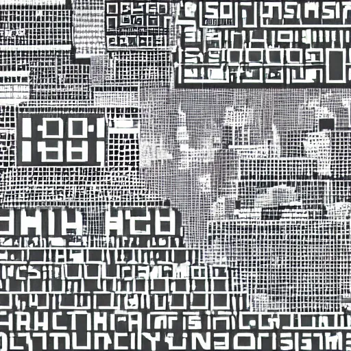 Prompt: ascii art scifi cityscape skyline dystopia