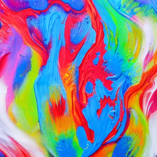 Image similar to dutch pour acrylic paint pouring pattern