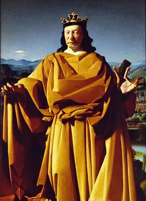 Prompt: the glorious sun king in the glorious court of france. art by georges de la tour and simon vouet, oil on canvas