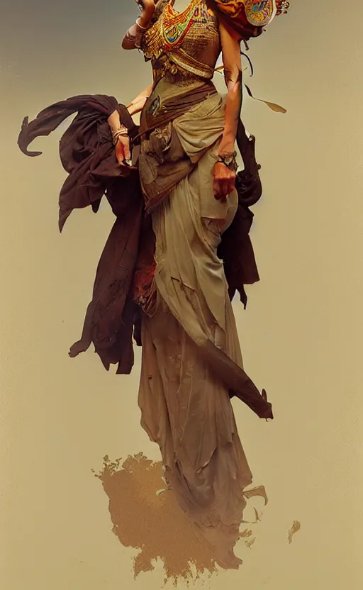 Image similar to a personification of the country Oman, highly detailed, digital painting, artstation, concept art, sharp focus, illustration, art by greg rutkowski and alphonse mucha