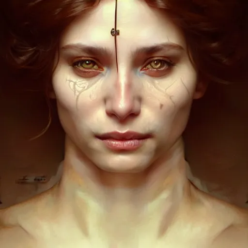 Prompt: portrait painting of woman blindfolded, smiling, ultra realistic, concept art, intricate details, eerie, highly detailed, photorealistic, octane render, 8 k, unreal engine. art by artgerm and greg rutkowski and charlie bowater and magali villeneuve and alphonse mucha