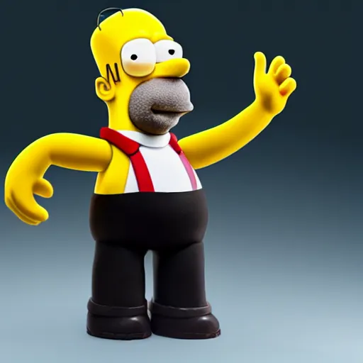 Prompt: cute Homer Simpson doll, studio photo, well detailed, artstation trend, HDR, professional lighting