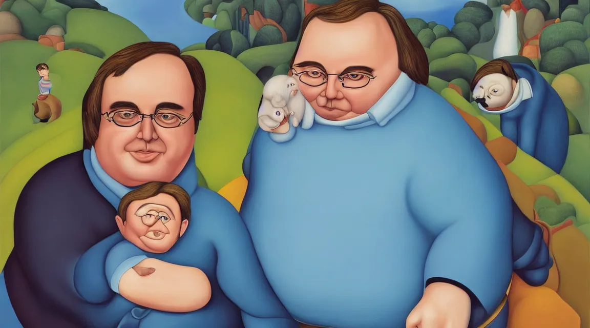 Prompt: Linus Torvalds painted by fernando botero