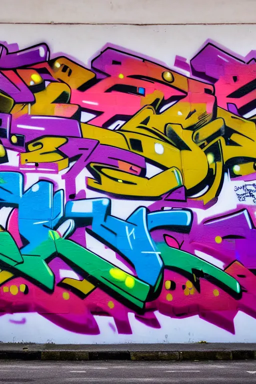 Prompt: wall full of graffiti tag and mural, photorealistic, smooth, 4 k, aesthetic lighting, baroque object, hyperdetailed, professional photography, pullitzer winning, photo by : canon eos 5 d mark iv, by karah mew and adnan abidi and jodie bateman