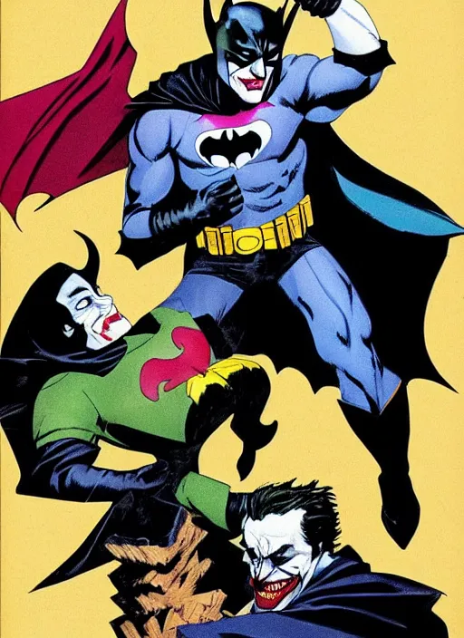 Prompt: Batman carries the Joker's head