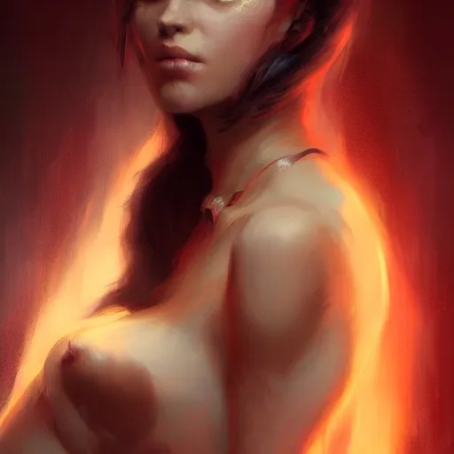 Prompt: a beautiful portrait of a succubus by greg rutkowski and raymond swanland, trending on artstation, ultra realistic digital art