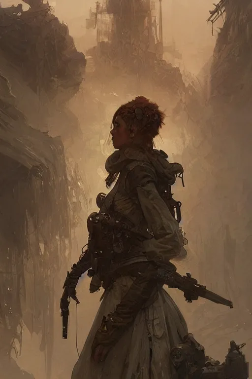 Image similar to A full portrait of a beautiful post apocalyptic Czech explorer, intricate, elegant, highly detailed, digital painting, artstation, concept art, smooth, sharp focus, illustration, art by Krenz Cushart and Artem Demura and alphonse mucha