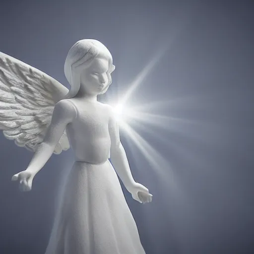 Prompt: an angel from Heaven, volumetric light, sharp focus