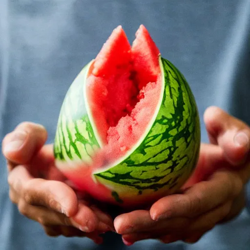 Image similar to photo of a watermelon on fire