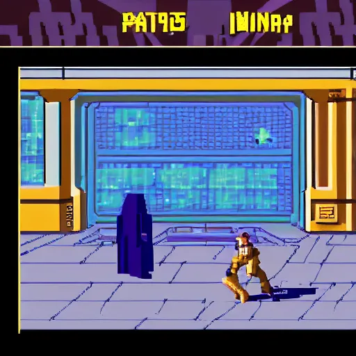 Prompt: screenshot of a star wars adventure game, like Maniac Mansion, point-and-click, LucasArts, pixel art, 1992 —ar 4:3