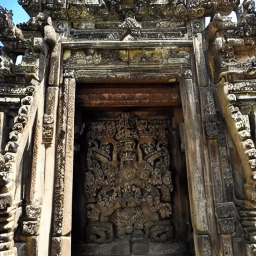 Image similar to candi bentar, balinese split gateway.