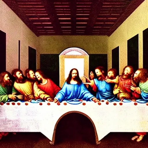 Prompt: “The Last Supper” by Da Vinci in the style of a data visualisation