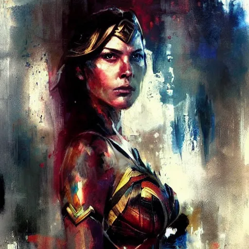 Prompt: justice league, jeremy mann painting