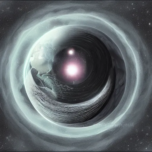 Prompt: a black hole, inside a globe, mirrors, 3 d, ouroboros, deviantart