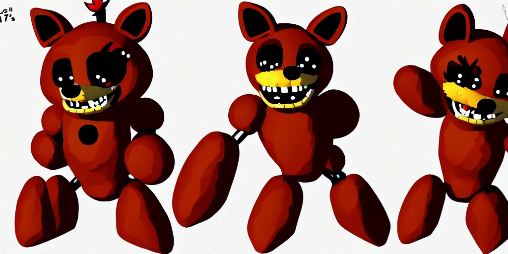 Image similar to Foxy from five nights at freddy's, concept art