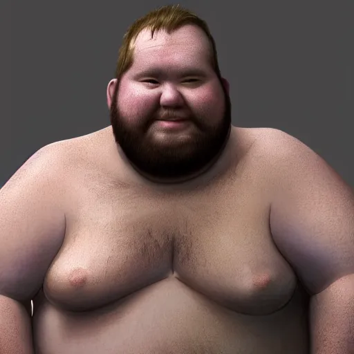 Prompt: fat reddit greasy guy living in his moms basement real life, hyper realistic, realistic, 4 k, 8 k uhd, intricate details, detailed, great detail