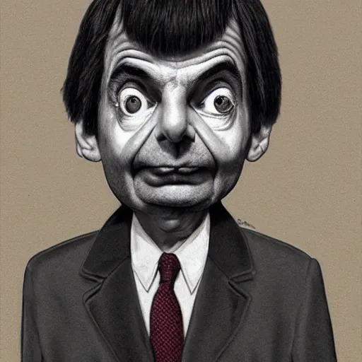Prompt: Mr Bean, by John Kenn Mortensen