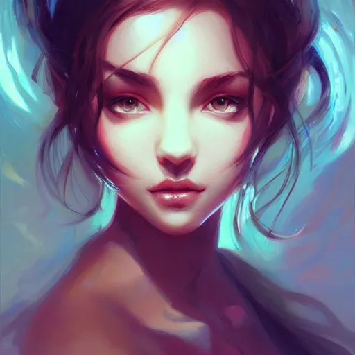 Prompt: painting by loish!!, portrait of a beautiful woman, finely detailed features, intricate brush strokes, beautiful lighting, trending on pixiv fanbox, art by ross tran, wlop.