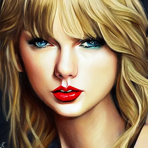 Image similar to taylor swift, highly detailed, portrait, character art by fiona staples.