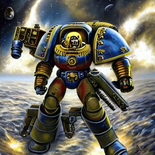 Image similar to Space Marine hyperrealistic