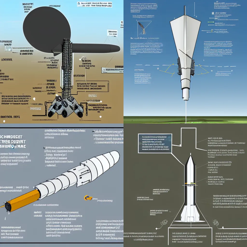 Prompt: schematic drawing of the iron dome missile defense system